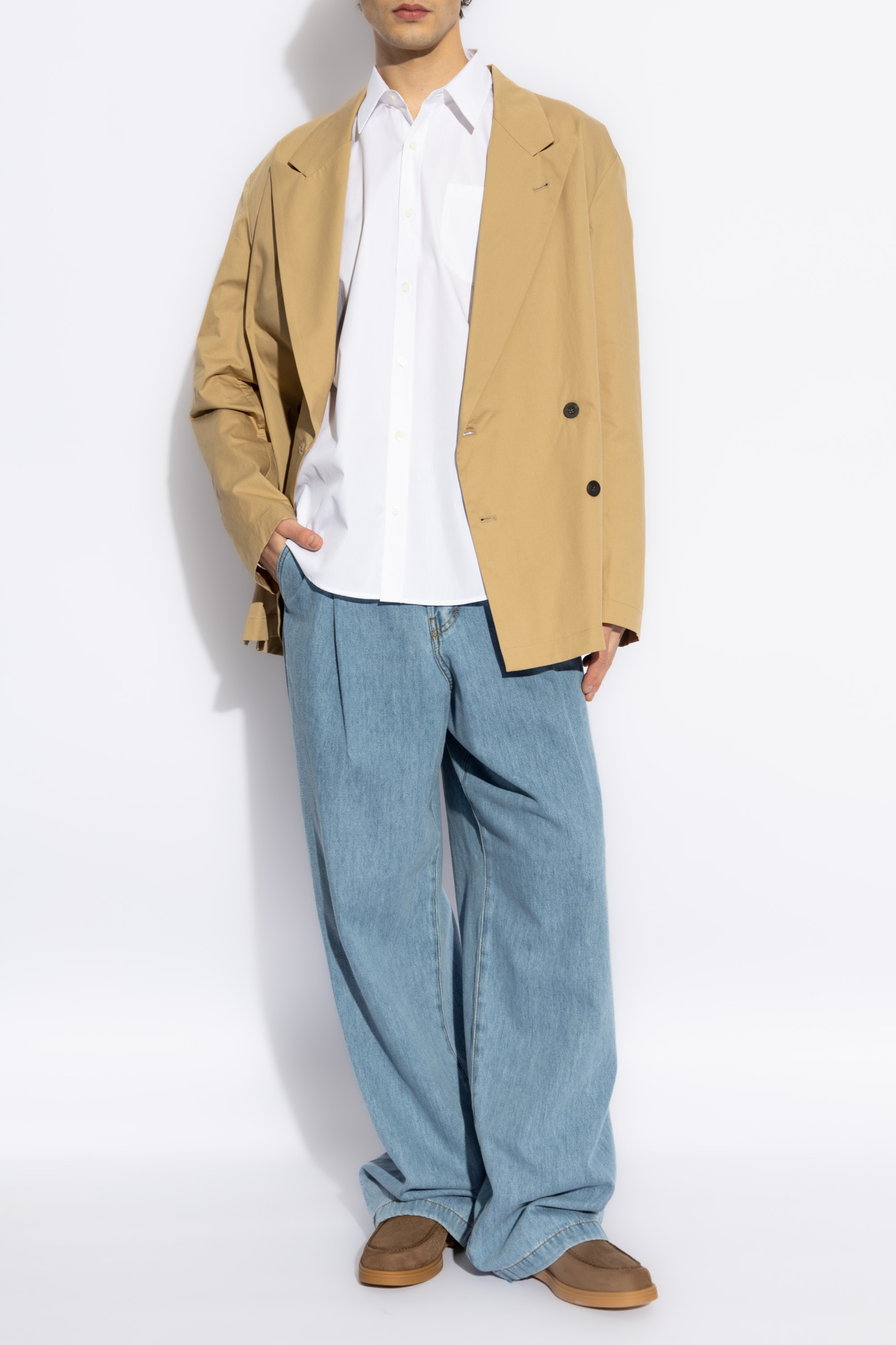 Tシャツ・カットソー Dries Van Noten CLASSIC SHIRT CORSINO (251 020704 1466 001) Dries Van Noten Men Classic Shirt Corsino In White | ModeSens